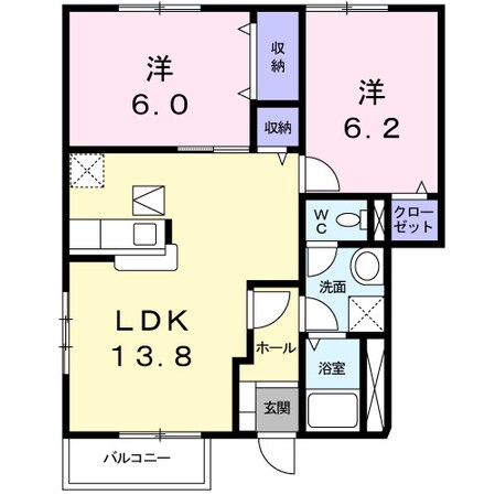 阿波橘駅 徒歩15分 2階の物件間取画像